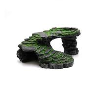 Xuanxi Resin Turtle Basking Platform Bridge Resting Hide Cave Reptiles Tanks Decoration Resin Landscape Rock Cave