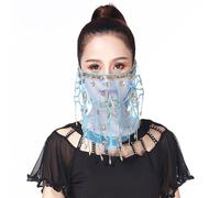 Xuanxi Shimmering Mesh Face Cover For Artistic Motion Celebration Costume Accessory Breathable Face Lightweight Design Breathable Stage Accessory Veil