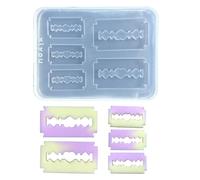 Xuanxi Silicone Mold, Razor Blade Silicone Mold Hollow Epoxy Shaker Fillings Silicone Molds Epoxy Resin Filler Mold for Quicksand Resin Mold