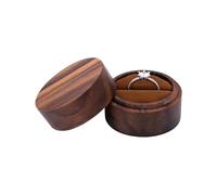 Xuanxi Wood Rings Box Wedding Rings Display Case For Engagement Proposal Anniversary Wedding Jewelry Organiser Storage Chest Jewelry Box