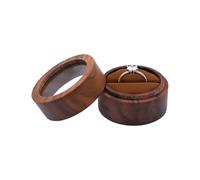 Xuanxi Wood Rings Box Wedding Rings Display Case For Engagement Proposal Anniversary Wedding Jewelry Organiser Storage Chest Jewelry Box