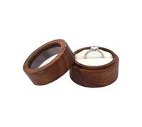 Xuanxi Wood Rings Box Wedding Rings Display Case For Engagement Proposal Anniversary Wedding Jewelry Organiser Storage Chest Jewelry Box