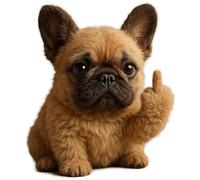 XUANXUANQZ Cute Middle Finger Plush Highland Cow, Middle Finger Plush Animal, Cute Middle Finger Plush, Small Middle Rebellious Finger Plush Animal Toy, for Office & Home (Dogs)