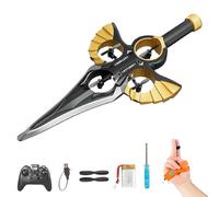 XUANXUANQZ Remote Flying Sword, Flying Sword Rc Glider, Lightweight Easy To Fly Rc Glider, 3-Speed Control, Stunt Remote-Controlled, Gift for Adults or Teens (Gold-A)