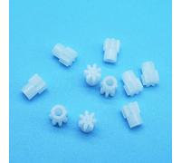 XUBF-GEAR, 072A 0.5M Pinion Gears 7 Tooth Modulus 0.5 Plastic Gear 2mm Motor Shaft Fitting Parts Accessories 10pcs/packet (Hole Diameter : 2mm Tight, Number of Teeth : 7 Teeth)