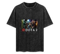 XUBLCX Dota 2 Heroes Defence of The Ancients Mens Black T-Shirt Graphic Tee Printed Unisex Shirt M