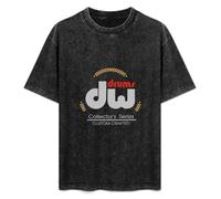 XUBLCX Dw Drums Collector's Series Glogo Drum Workshop Mens Black T-Shirt Graphic Tee Printed Unisex Shirt XXL