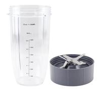 XUBOR 32 oz Colossal Cup and Extractor Blade Replacement Parts, for 600W 900W Blenders NB-101B NB-101S NB-201 Blender Lid Blade Replacement