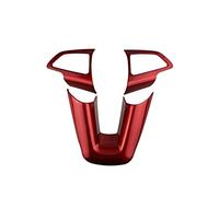 XUBOR 3pcs Steering Wheel Chrome Trim Sequins Cover Sticker, for Ford, Kuga Escape, for Ecosport, 2017 2018 Accessories Steering Wheel Cover(Upgrade Dark Red)