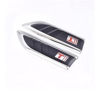 XUBOR Air Intake Grille Protective Cover 2pcs ABS Chrome Car Hood Grille, for Shark, Gill Air Flow Vent Cover Strip Trim Auto Exterior Decoration Stickers Bonnet vents Air Vent Cover Trim(BLACK A)