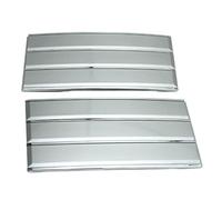 XUBOR Air Intake Grille Protective Cover 2pcs Silver Black ABS Car Side Door Air Vent Kit Cover Trim, for, For Vogue 2014 2015 2016 2017 Bonnet vents Air Vent Cover Trim(BLACK Silver)