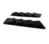 XUBOR Air Intake Grille Protective Cover Universal Car Air Flow Intake Hood Scoop Bonnet Vent Cover Stickers Decoration Styling Decorative Strip Trim Bonnet vents Air Vent Cover Trim(BLACK 2pcs Balck)