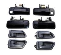 XUBOR Beige/Gray Inside & Black Outside Door Handle Front Rear Left Right for Camry 1997-2001 69220AA010,69210AA010,69206-AA010 Car Interior Door Handle(Black Gray Inside Outside)