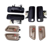 XUBOR Beige/Gray Inside & Black Outside Door Handle Front Rear Left Right for Camry 1997-2001 69220AA010,69210AA010,69206-AA010 Car Interior Door Handle(Black Tan Inside Outside)