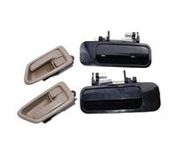 XUBOR Beige/Gray Inside & Black Outside Door Handle Front Rear Left Right for Camry 1997-2001 69220AA010,69210AA010,69206-AA010 Car Interior Door Handle(Black Inner Rear Outer L R-01)