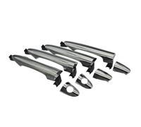 XUBOR Car Chrome Outside Exterior Door Handle, for Kia, Picanto Morning 2011 2012-2016 82651-1Y000 82661-1Y000 83651-1Y000 83661-1Y000 Car Interior Door Handle(A Set 4 Side Chrome)