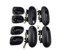 XUBOR Car Inside/Outside Black Door Handles, for Accent 1.5L 8265022000CA 8266022000CA 8365022000 8366022000 1995-1999 Car Interior Door Handle(Black 8 Pcs Outside Inside)