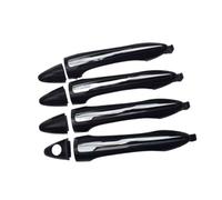 XUBOR Car Outer Exterior Door Handle Front Rear Left Right, for Kia, Forte Cerato 2014-2018 82651A7020 82651A7011 82651A7010 82651A7030 Car Interior Door Handle(Black A Set 4 Sides)