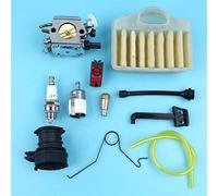 XUBOR Carburetor Air Filter Intake Fuel Oil Line, for Husqvarna, 362 365 371 372 372XP Chainsaw Spark Plug Switch Choke Rod Chainsaw Switch Kit