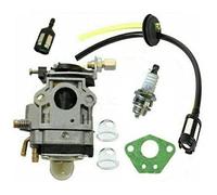 XUBOR Carburetor Kit, for Fuxtec, for Timbertech, Rotfusch 49cc 52cc Brushcutter Carburetor With Seal Fuel Hose Set Spark Plug Lawn Mower Spark Plug