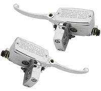 XUBOR Chrome Motorcycle ATV 25Mm Handlebar Brake Master Cylinder Clutch Lever Left Right Set Clutch Master Cylinder