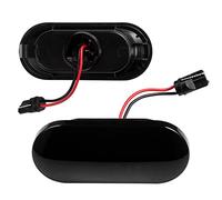 XUBOR Dynamic Side Marker Turn Signal Light Black Lens Orange LED, for Seat, for Leon, for Ibiza 6L, for Ford, for Focus, for MK2, for VW, 14805294 Side Marker Light