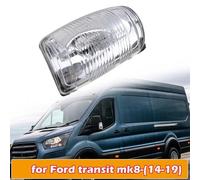 XUBOR For Ford, for Transit MK8 2014-2019 Clear Wing Mirror Indicator Lamp Lens Cover Door Lens Left Right Side 1847387 1847389 Side Marker Light(Front Left)