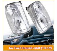XUBOR For Ford, for Transit MK8 2014-2019 Clear Wing Mirror Indicator Lamp Lens Cover Door Lens Left Right Side 1847387 1847389 Side Marker Light(Front Left and Right)