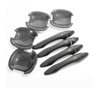 XUBOR For Kia, Sportage MK3 SL 2011 2012 2013 2014 2015 Carbon Fiber New Chrome Car Door Handle Cover Trim Sticker Styling Accessories Car Door Handle Covers(BLACK Carbon Handle-bowl)