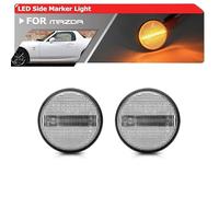 XUBOR For Mazda, for MX-5 NA NB NC MK1 MK2 MK3 1990-2015 Amber Led Side Marker Blinkers Light OEM N00151120K NH5251120C Side Marker Light(Clear Lens)