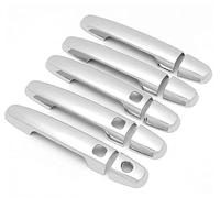 XUBOR For Toyota, for RAV4, RAV 4 2006 2007 2008 2009 2010 2011 2012 2013 Gloss Black Chrome Car Door Handle Covers Styling Accessories Car Door Handle Covers(BLACK Silver 3 Buttons)