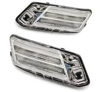 XUBOR For VOLVO, for XC60 2009 2010 2011 2012 2013 Car Front Side Corner Light Daytime Running Lamp Turn Signal Lamp Fog Light DRL Turn Signal Light(BLACK Left and right)