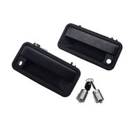 XUBOR Front Exterior Outside Door Handle with Lock Cylinder Kit, for Chevrolet, for GMC, for Suburban, for Yukon, for Cadillac, 12540437 15742229 15742230 Car Interior Door Handle(Black Kit 002)