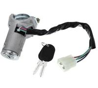 XUBOR Ignition Switch Lock Cylinder Assembly Kit Compatible, for Peugeot, J5 1981-1994, Durable Metal Silver Tone Ignition Lock Cylinder Key Switch Starter Replacement Ignition Switch Lock