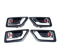XUBOR Inside Door Handle Chrome Left & Right Kit, for Getz, for Click, for Dodge, for Brisa, 826101C000,826201C000 2002~2011 Car Interior Door Handle(Black A Set 4 Side)