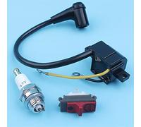 XUBOR Old Type Ignition Coil Module Kill Switch Spark Candle Kit, for Husqvarna, 266 162 66 61, for JONSERED, 630 670 Chain Saw 501516201 Chainsaw Switch Kit