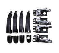 XUBOR Outer Inner Door Handle Front Rear Left Right 82651-1F000,82610-1F010, for Kia, Sportage 2005 2006 2007 2008 2009 2010 2.7L 2.0L Car Interior Door Handle(Black Outside and Inside)