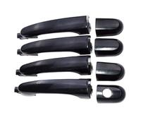 XUBOR Outer Inner Door Handle Front Rear Left Right 82651-1F000,82610-1F010, for Kia, Sportage 2005 2006 2007 2008 2009 2010 2.7L 2.0L Car Interior Door Handle(Black 4 Pcs Outside Set)