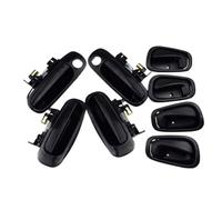 XUBOR Outside/Inside Door Handles Front/Rear Left/Right, for Corolla, for Chevrolet, Prizm 69206-02050 69210-02040 69210-02030 1998-02 Car Interior Door Handle(A Set Black)