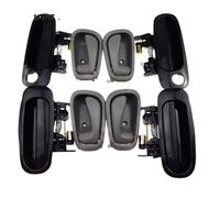 XUBOR Outside/Inside Door Handles Front/Rear Left/Right, for Corolla, for Chevrolet, Prizm 69206-02050 69210-02040 69210-02030 1998-02 Car Interior Door Handle(A Set Gray)