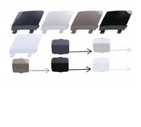 XUBOR Painted Front/Rear Bumper Tow Eye Cap Hook Cover, for VW, for Passat CC 2009-2012 Tow hook cover(1 PCS Rear Silver)