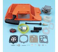 XUBOR Recoil Starter Carburetor Intake Kill Switch Carb Diaphragm Kit, for Husqvarna, 268 272 XP Chainsaw Oil Fuel Filter Chainsaw Switch Kit
