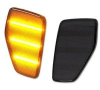 XUBOR Side Mirror Indicator 2Pcs, for Hummer H3 2006-2010 H3T 2009-2010 39smd Canbus LED Bumper Fender Side Marker Light Turn Signal Lamps Amber OEM#15873638 Turn Signal Light(BLACK Smoked Lens Amber)