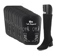 XUBX 12pcs Black PVC Boot Supports, 16in Tall Reusable Boot Shapers Form Inserts, Boots Stand Holder Shaping Tool, Shoe Trees Insert Pads Knee High Shoes Thigh Boot Holder Hanger