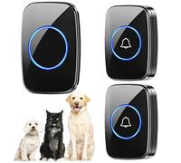 XUBX Doggie Doorbell Puppy Training Dog Bells Toilet Training, IP55 Waterproof Touch Buttons, 300 Meters Range, Smart Buttons Dog Clicker, Wireless Dog Doorbell, to Go Outside