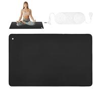 XUBX Grounding Mat, Grounding Well Mat for Improved Sleep, 40 * 60cm, Ground Universal Pad, Large Black Earthing Grounding Pad, for Use at Home, Work- Grounding Well Mat for Health
