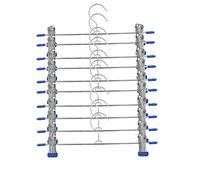 XUCHIL 10Pcs Hangers for Clothes Stainless Steel Clip Stand Hanger Pants Skirt Kid Clothes Adjustable Pinch Grip Cabide Trouser Hangers