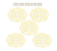 XUCHIL 5pcs 54mm Round Flower Wraps Cabochon Ancient Flatback Embellishments Scrapbooking for DIY Decorative Protectors Bracket Box Corner Protector