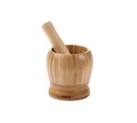 XUCHIL Spice Grinder Bamboo Mortar and Pestle Garlic Press Ginger Crusher Spices Grinding Set Kitchen Accessory for Home Cooking Tool Tableware Gifts