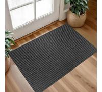 XUCHOU Dirt Trapper Mat 44 x 130 cm Non-Slippery Heavy Duty Stylish & Large Rubber Door Mat Barrier for Inside, Front Back Door, Pets and Dogs, Black